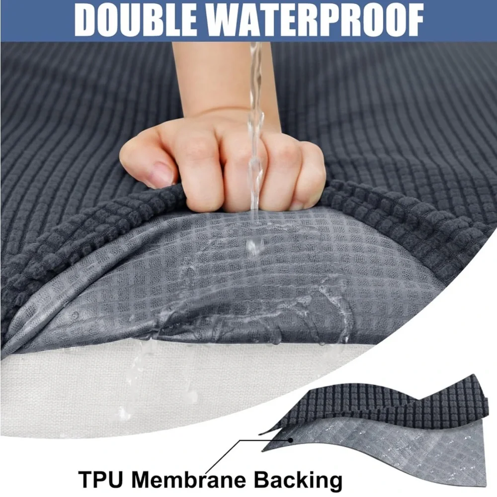 Waterproof Couch Cushion Stretch Covers Stretch Jacquard Soft Washable